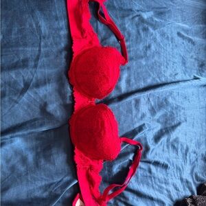 Victoria's Secret Vibrant Red Lace Bra